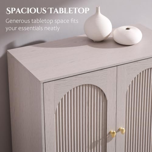 IFBUY 30.88" W Mid Century Modern TV Stands for Living Room, Light Grey - Image 6