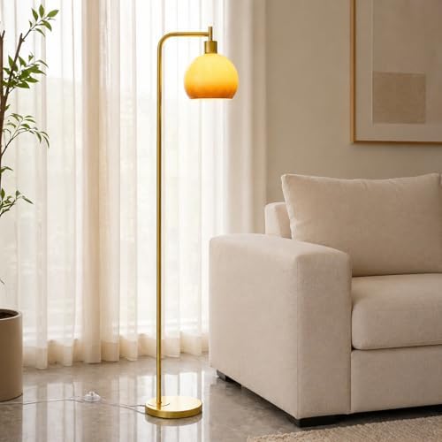 67" Soft Glow Art Deco Glass Floor Lamp Includes E26 Bulb - Image 6