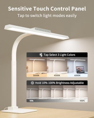 Large LED Desk Lamp for Home Office, 24W Architect Table Lamp - Image 3