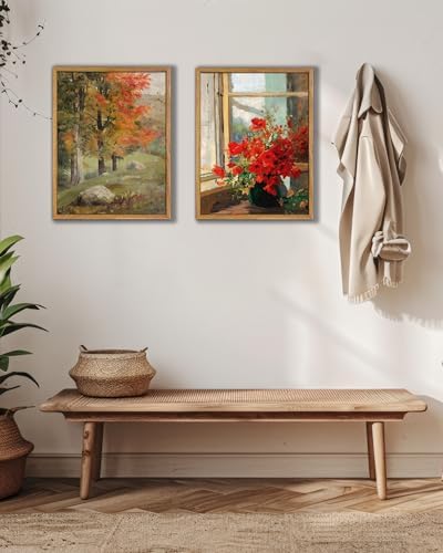 UPWOIGH Olga Wisinger-Florian Poppies Framed Wall Art, 12 x 16 Inch - Image 4