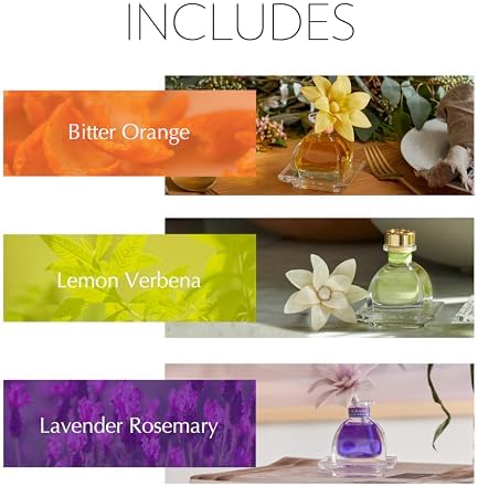 Agraria Our Signature PetiteEssence Collection, Handmade Sola Flower Reed Diffuser Set of 3, 1.7 oz Each, Scented Oil Diffuser Gift Set for Home - Image 3