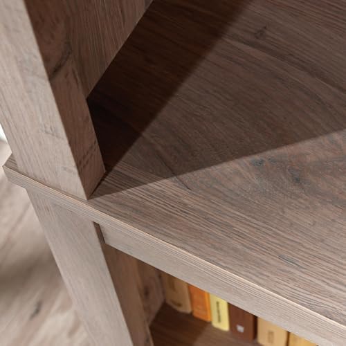 Sauder 5 Tier Book Shelf Wooden Bookcase Multipurpose Bookshelf for Home Office, Living Room, in Laurel Oak - Image 4