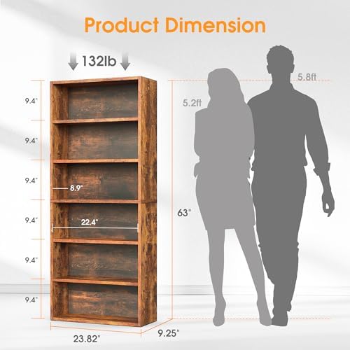 Sweetcrispy Tall Bookshelf, Book Shelf, Storage Organizer - Image 3