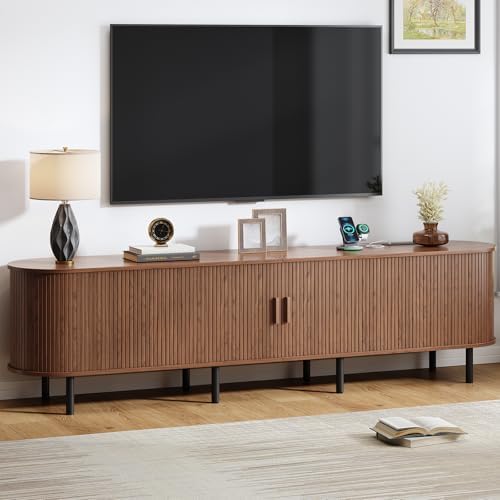 ComfyCorner 86.6" Mid Century Modern TV Stand with Sliding Doors for 90" TV by ComfyCorner