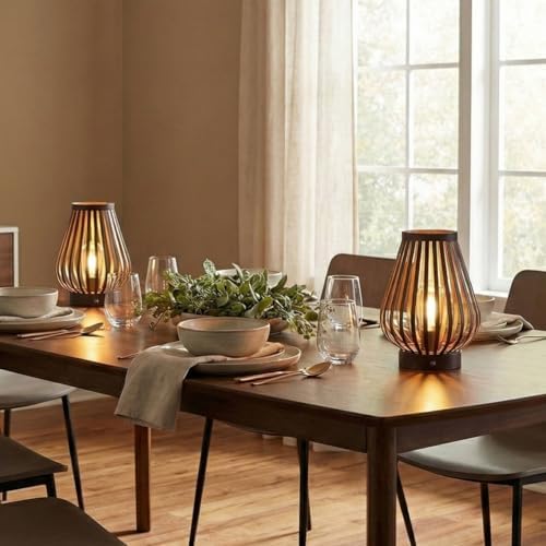 JHY DESIGN Set of 2 Dimmable Touch Bedside Table Lamp 8.5''H Rechargeable Battery Powered Lamp with LED Edison Style Bulb Cordless Accent Light for Weddings Parties Patio Events for Indoors Outdoors - Image 6