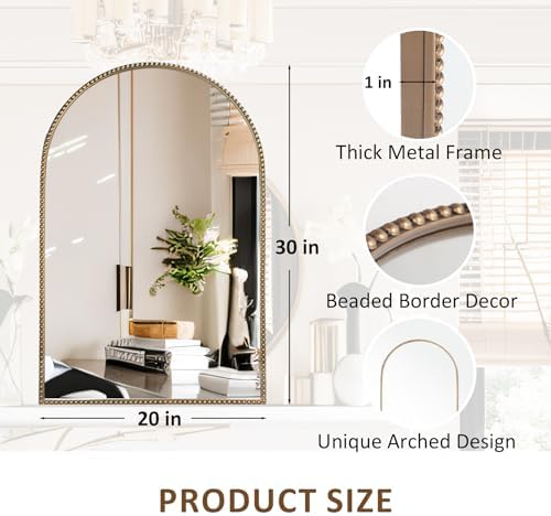 20"x30" Beaded Wall Mirror for Bathroom - Image 3