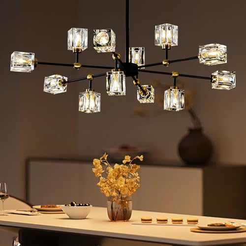 Crystal Sputnik Chandelier with 12-Light Modern Light Fixtures - Image 3