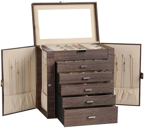 Frebeauty 6-Layer Jewelry Box for Women,Large Jewelry Organizer with Drawer by Frebeauty