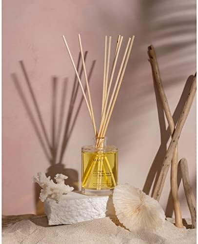 Brooklyn Candle Studio Reed Scent Diffuser - Maui - Relaxing Oil Diffuser, Sea Salt, Driftwood & Ylang Ylang Fragrance, 8 Rattan Diffuser Reeds, Clean Ingredients - 3.7oz - Image 4