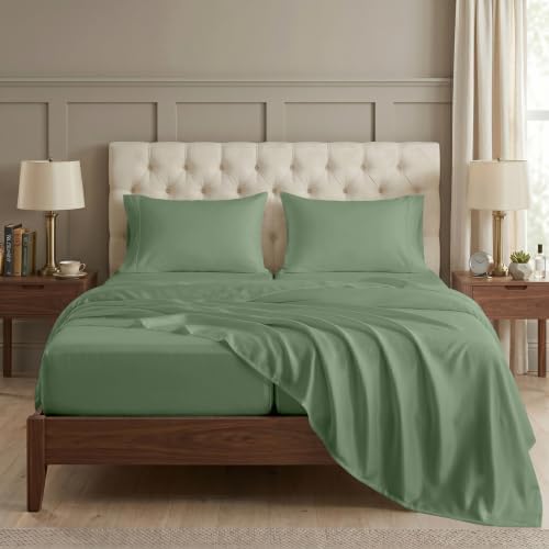 LANE LINEN Split Top King Sheets Sets for Adjustable Bed - Iceberg Green by LaneLinen
