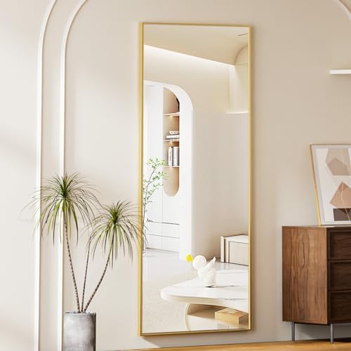 Koonmi 64"x21" Floor Mirror Full Length, Large Gold Mirror - Image 5
