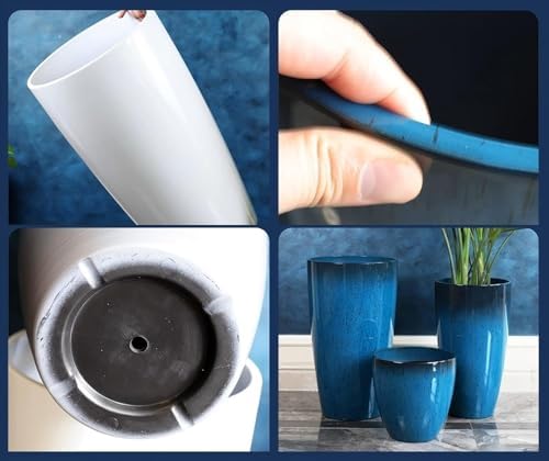 24/21/11 Inch Tall Planter Pots Garden Plastic Planters - Set of 3 for Indoor & Outdoor Use - Decorative Lightweight Flower Pots - Image 7