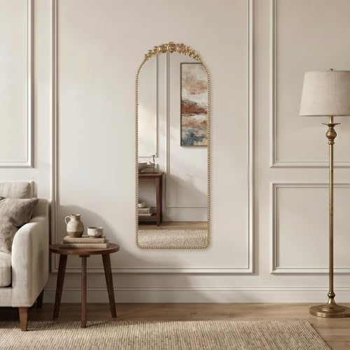 Vintage Full Length Mirror 19"x53" Gold Full Body Mirror - Image 6