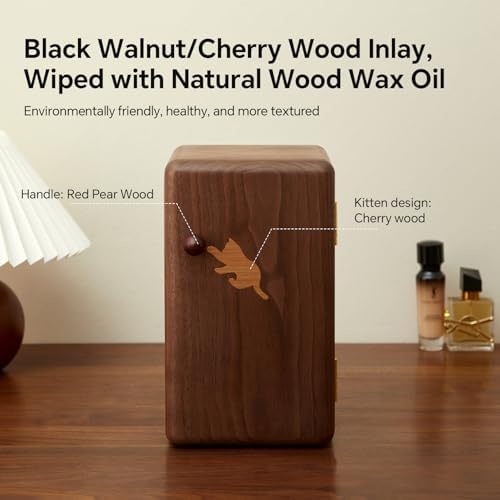 Black Walnut Solid Wood Cabinet Jewelry Box, Large - Image 6