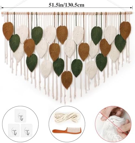 Large Macrame Wall Hanging Boho Woven Tapestry Chic Home Decor Wall Art - Image 2