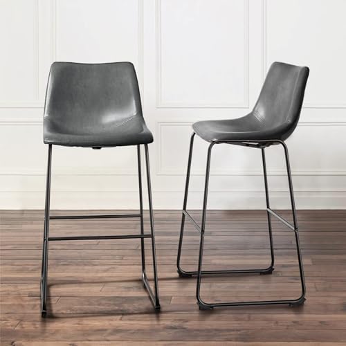 Waleaf 30 Inch Counter Height Bar Stools Set of 4, Faux Leather Bar Chairs - Image 3