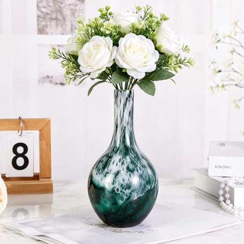 KAMMAK Glass Vase,Colored Hand Blown Decorative Vase - Image 3