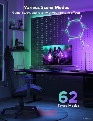 Govee x Evangelion RGBIC Gaming Light Bars H6047 with Smart Controller, Wi-Fi Smart LED Gaming Lights with Music Modes, 62 Scene Modes Built, Work with Alexa & Google Assistant, Game Room Light Decor - Image 6