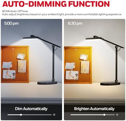 Honeywell HWT-H4 LED Desk Lamp, Eye-Caring, Dimmable, Auto Sensor - Image 5