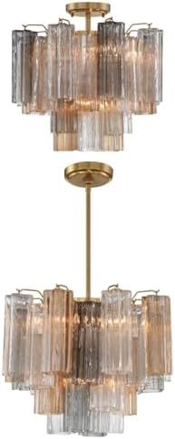 Crystorama Addis 4 Light Aged Brass Chandelier - Image 5