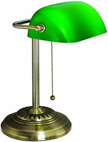 V-Light Banker's Desk Task Lamp, Antique Brass (B101AB) - Image 2