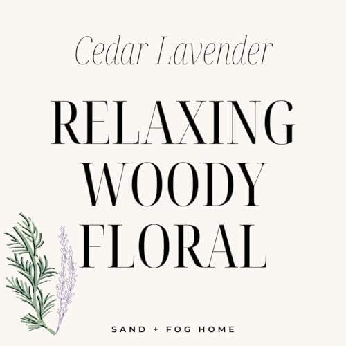 Sand + Fog Scented Candle - Cedar Lavender – Additional Scents and Sizes – 100% Cotton Lead-Free Wick - Luxury Air Freshening Jar Candles - Perfect Home Decor – 12oz - Image 5