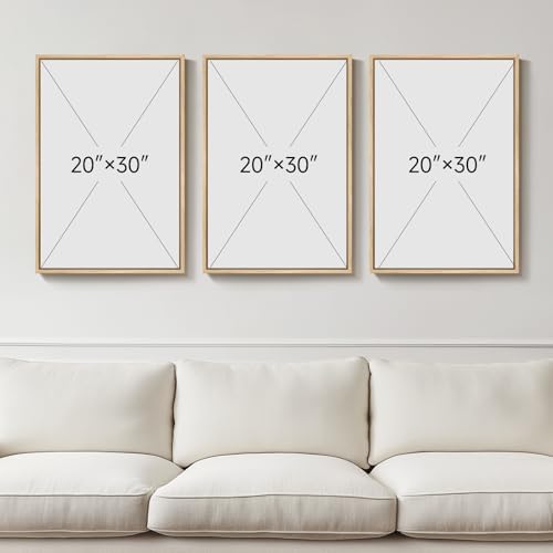 Framed Sage Green Orange Boho Abstract Wall Art for Living Room, 20x30 In - Image 3