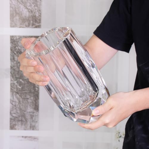 KAMMAK Glass Vase, Transparency Hand Blown Decorative Vase - Image 6