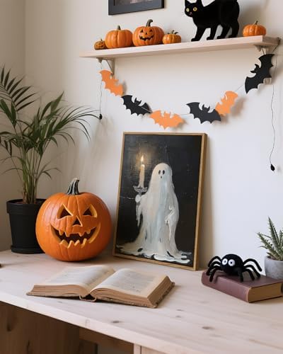 InSimSea Vintage Halloween Decor, Ghost Picture, Framed Art, 16x12in - Image 5