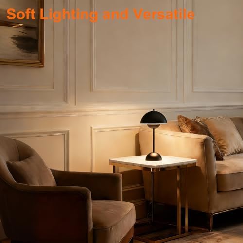 Dawnrise Cordless Table Lamp with 3 Color Temperatures, Industrial Style - Image 6