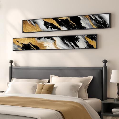 Large Framed Neutral Abstract Vertical Wall Art Decor for Hallway, 2 Piece - Image 5