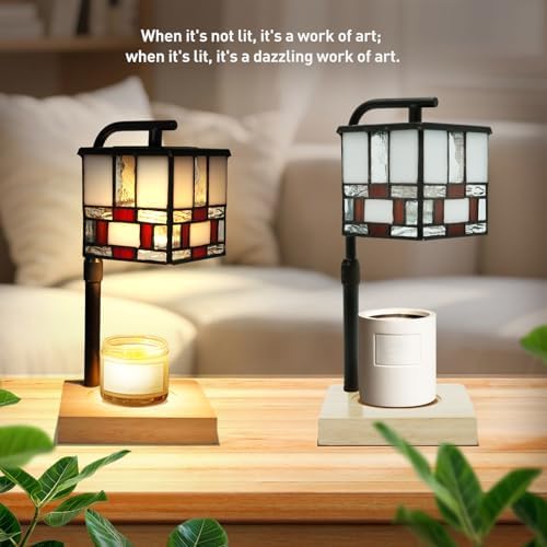 Tiffany Candle Warmer Lamp, Adjustable Height Architecture Wax - Image 6