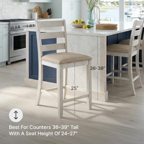 Signature Design by Ashley Counter Height Barstools, Set of 2, Farmhouse - Image 4