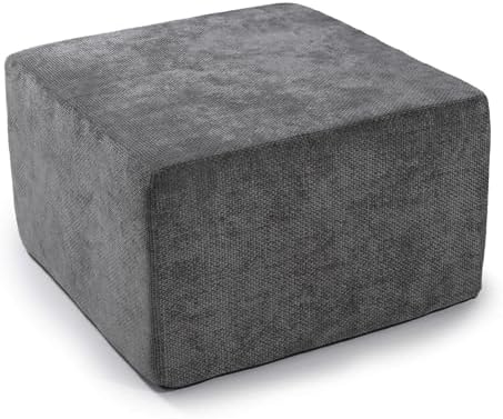 MONVANE 27.5" Square Ottoman, Modular Foot Rest, Grey - Image 7