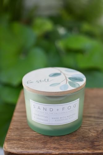 Sand + Fog Scented Candle - Eucalyptus & Lavender - Additional Scents and Sizes – 100% Cotton Lead-Free Wick - Luxury Air Freshening Jar Candles - Perfect Home Decor – 12 oz - Image 7