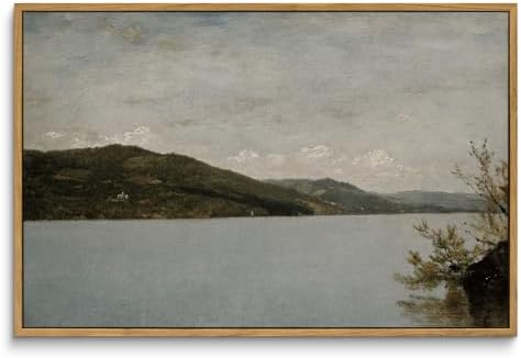 InSimSea Framed Canvas Wall Art Vintage Decor, Classical Landscape Paintings Artwork, Large Prints, Vintage Nature Decor, Retro Wall Decoration for Bedroom Living Room Bathroom, 16"x24" by InSimSeaArt