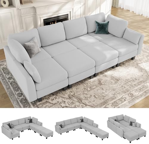 Sectional Sleeper Sofa 8 Seaters Modular Sleeper Sofa Couch by Unknown