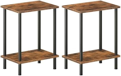 HOOBRO End Tables Set of 2, Small Side Tables, Nightstands for Small Spaces by HOOBRO