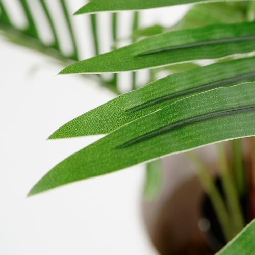 Artificial Tree in Modern Pattern Planter, Fake Areca Tropical Palm Silk Tree for Indoor and Outdoor Home Decoration - 66" Overall Tall (Plant Pot Plus Tree) - Image 4