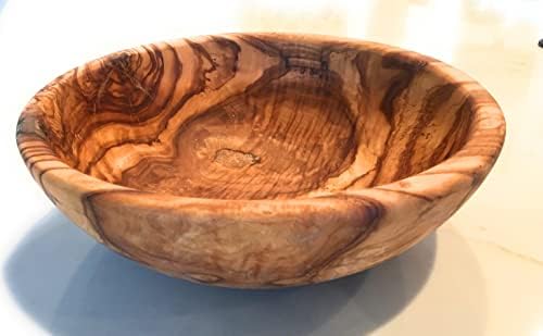 12" Artisan Olive Wood Serving Bowl/Centerpiece Rare Decorative Wooden Bowl for Fruit, Salad, Snacks, Chips. Popcorn. In Small 6", Med 7", Lg 8", XL 11", XXL 12". (XXL 12 inch) - Image 4