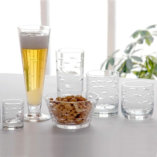 Rolf Glass School of Fish Highball Glass | Set of 2 15oz Cooler Glasses | Lead-Free Engraved Glass with Heavy Base | Proudly Made in the USA - Image 5