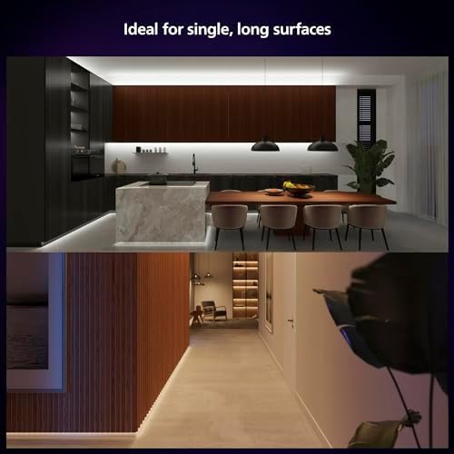 Philips Hue Indoor 16 Ft Smart LED Solo lightstrip Base Kit - Control with Hue App - Compatible with Alexa, Google Assistant and Apple HomeKit| (Pack of 4) - Image 5