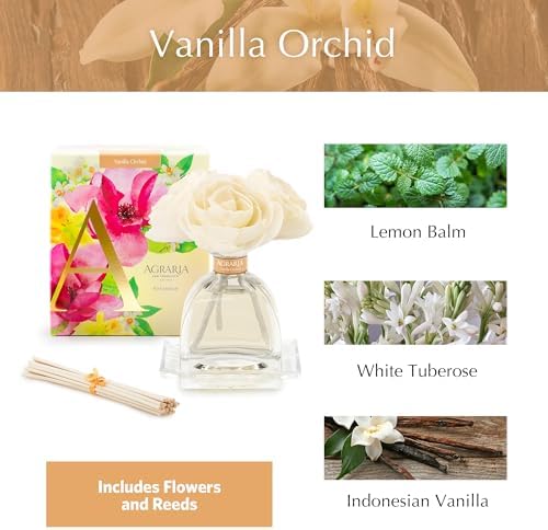 Agraria AirEssence Flower and Reed Diffuser Set, Hand Crafted Sola Flower Botanical Home Fragrance Diffuser, Home Decor for Living Room, Bedroom and More - Image 3