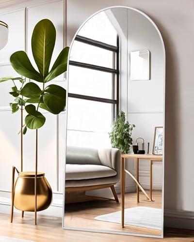 ITSRG Floor Mirror, Full Length Mirror with Stand, Arched Wall Mirror, 27"x71"Mirror Full Length, Floor Mirror Freestanding, Wall Mounted Mirror for Bedroom Living Room, Silver - Image 2