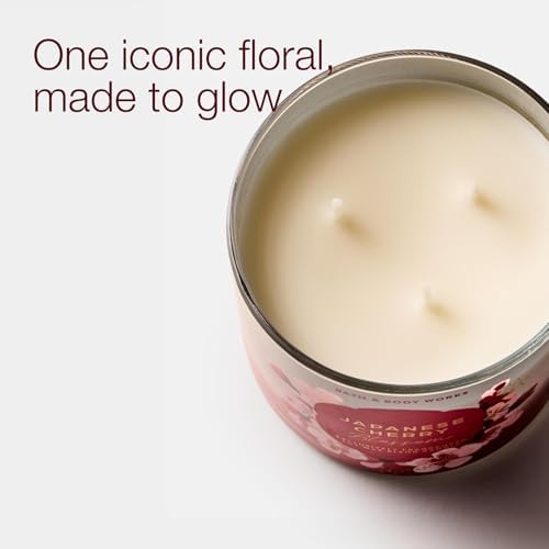 Bath & Body Works 3-Wick Candle, Japanese Cherry Blossom, Soy Wax Blend - Image 2
