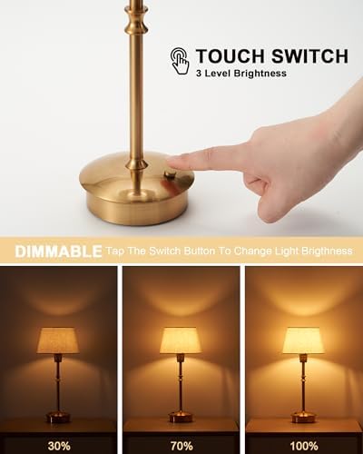 UMEXUS Cordless Rechargeable Table Lamp, Small Battery Operated Table Light - Image 6
