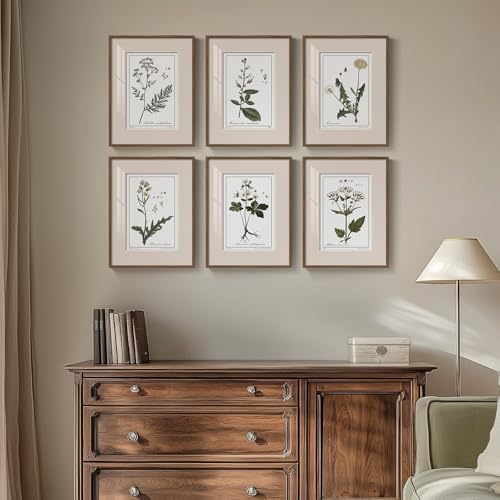Framed Vintage Rustic Floral Neutral Botanical Wall Art, 6 Piece 11x14 In - Image 5