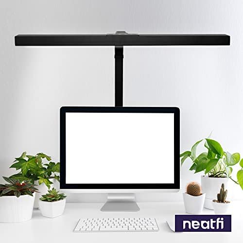 Neatfi 3,000 Lumens LED Desk Lamp with Clamp | Dimmable | 5 Brightness Levels & 5 Light Modes | Memory Function | Eye-Caring Flexible Lamp for Home & Office (31.5 Inches, Black) - Image 5