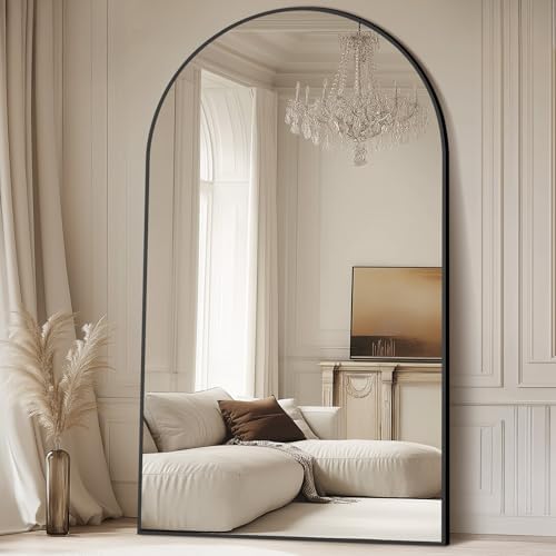 MELOMOIR 76"x44" Oversized Mirror Full Length, Arched Mirror Full Length by MELOMOIR