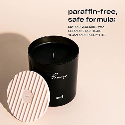 Prenup Luxury Scented Candle by Snif, Musky and Smooth Scent, 50+ Hours, 100% Cotton Fiber Wicks, Soy Wax Blend, Non-Toxic, Vegan, 8.5 oz - Image 6
